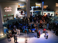 View of dance area from above.